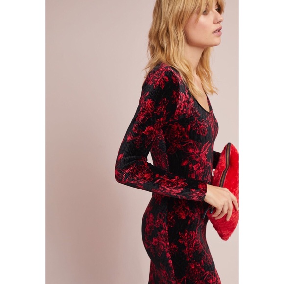 NWT ANTHROPOLOGIE Dierdre Velvet Column dress - Picture 3 of 6